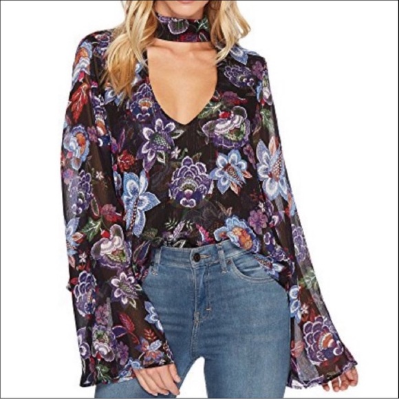 NWOT Show Me Your Mumu Olsen Top ~ in City Nights Glimmer